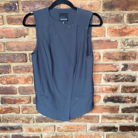 Trouve Charcoal Gray Sleeveless Vest Top Women's Size XS - Picture 1 of 6